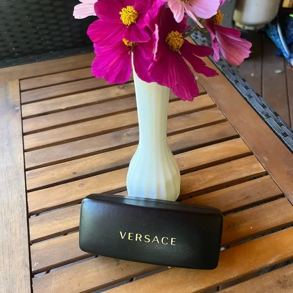 Versace Black Sunglasses with Gold Medallion - Picture 5 of 12